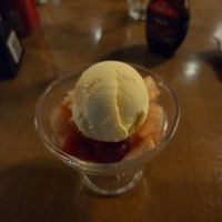 Sobremesa (salada de frutas com sorvete de creme) at Djapa Moema in Sao Paulo