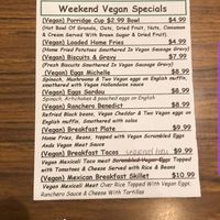 Menu at James Brown's Place in Rochester