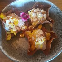 Mango sago dessert at Khu Khu in Auckland