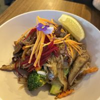 Drunken noodles   at Khu Khu in Auckland