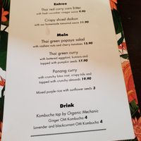 Menu  on Dec 14 at Khu Khu in Auckland