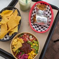 Burrito bowl, burrito, mojito, tortillas at Nopal in Gran Canaria