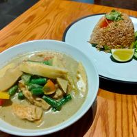 Vegan Green Curry & Vegan Fried Rice at Thai Street in Norwich