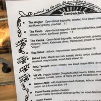 Clearly marked vegan options. at Village Bakery and Cafe in Athens