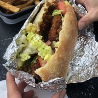 The fireball (vegan Buffalo chicken, jalapeño poppers, lettuce, tomato)  at Crust and Crumble in Asbury Park