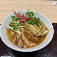 Shoyu ramen with gyoza  at NRT - T's Tantan - T1 in Narita