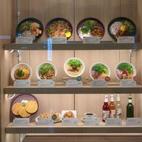 This is the outside display of the menu. The dishes we had all really looked like this, but we have already eaten them all! #Veganuary at NRT - T's Tantan - T1 in Narita