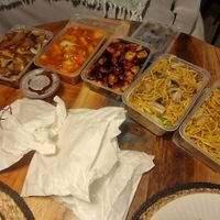 1 x Chicken balls and plum sauce. 2 x spring rolls. 2 x Chicken dishes. 1 x Duck meal. 2 x types chow mein at 9 Dragons in Folkestone