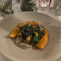 Vegane Gnocchi mit Kürbis und Nusspesto #Veganuary at Zunfthaus zur Waag in Zurich