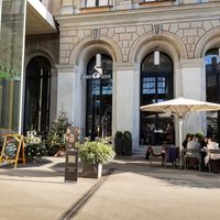 Exterior and outdoor seating) at Sora Sushi in Zurich