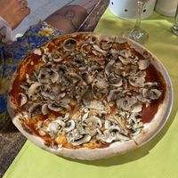 Funghi pizza  at La Perla in Sighisoara