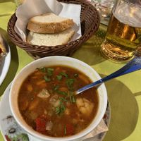 Vegetable soup at La Perla in Sighisoara
