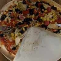 Vegetarische Pizza  at La Perla in Sighisoara