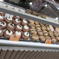fancy donuts (with filling or whipped cream) at Brammibal's Donuts - KaDeWe in Berlin