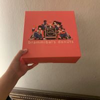 They give you not only beautiful donut’s but a beautiful box too!  at Brammibal's Donuts - KaDeWe in Berlin