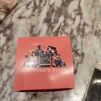 Take away in a cute cardboard box at Brammibal's Donuts - KaDeWe in Berlin