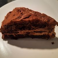 Chocolate cake at Ani's Café in Porvoo