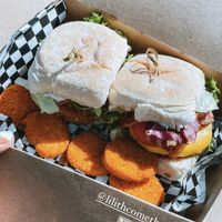 Burgers and nuggets at Lilith's  in Cheltenham
