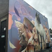 Cafe is other side of this fab mural! at Lilith's  in Cheltenham