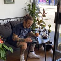 The Master and the vegan Meal, yeah mon I will have one of that! at Lilith's  in Cheltenham