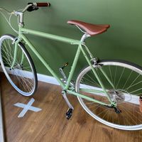 Green power on route for vegan delivery  at Lilith's  in Cheltenham