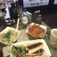 Mac and cheese, sweet potato fries & a tomato & mozzarella toastie 😋 at Lilith's  in Cheltenham