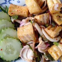 Mushroom Thai salad at Sonya Restaurant & Guesthouse in Koh Lanta