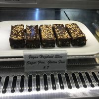 Vegan hazelnut slice at Sam's Mediterranean in Takapuna