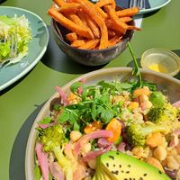 Beautiful vegan meal at Moos Ibiza in Ibiza