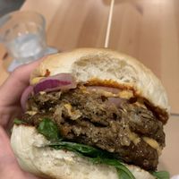 Look at the texture of this patty made in house  at Great Lakes in Tokyo