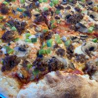 Sausage pizzaa  at Zoe's Pizzeria in Waunakee