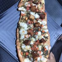 Pesto flatbread - super good! at Copper Branch in Portland