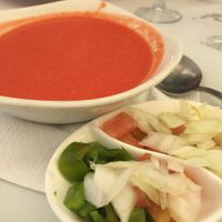 Gazpacho with vegetable at El Rincon Andaluz  in Cordoba