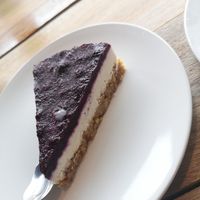 Vegan blueberry cake at Horizon Cafe in Koh Samui