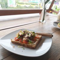 Avocado vegan cream cheese Toast, 139 Baht at Horizon Cafe in Koh Samui