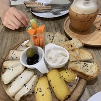Three vegan cheese platter   at Horizon Cafe in Koh Samui