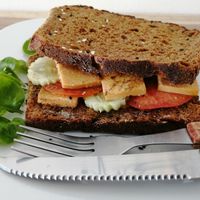 Vegan cheddar sandwich at Horizon Cafe in Koh Samui