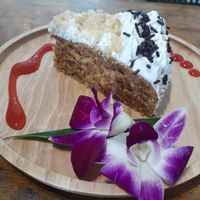 Carrot and almond cake at Horizon Cafe in Koh Samui