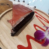 Chocolate and strawberry cake at Horizon Cafe in Koh Samui