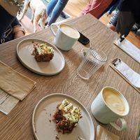 Vegan carrot cake at Mr Cooper's Coffee House in Whitby
