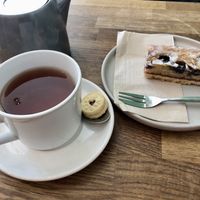 Blueberry Bakewell. Worth returning for!  at Mr Cooper's Coffee House in Whitby