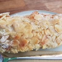 Twice baked almond frangipane croissant at Mr Cooper's Coffee House in Whitby