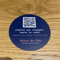 El menú   at Nieve de Olla in Mexico City