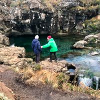 Niall guiding us at the Fairy Pools at Scottish Guided Tours in Stirling