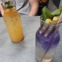 lavender and passion fruit lemonades at Palo Verde in Prague