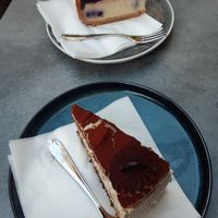 tiramosu and blueberry cheesecake at Palo Verde in Prague