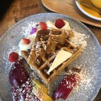 Waffles unfortunately super hard! at Palo Verde in Prague