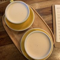 Oat chai lattes  #Veganuary at Palo Verde in Prague