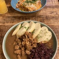 Lasagne, sojové výpečky #Veganuary at Palo Verde in Prague