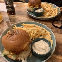 Double cheeseburgers #Veganuary at Palo Verde in Prague